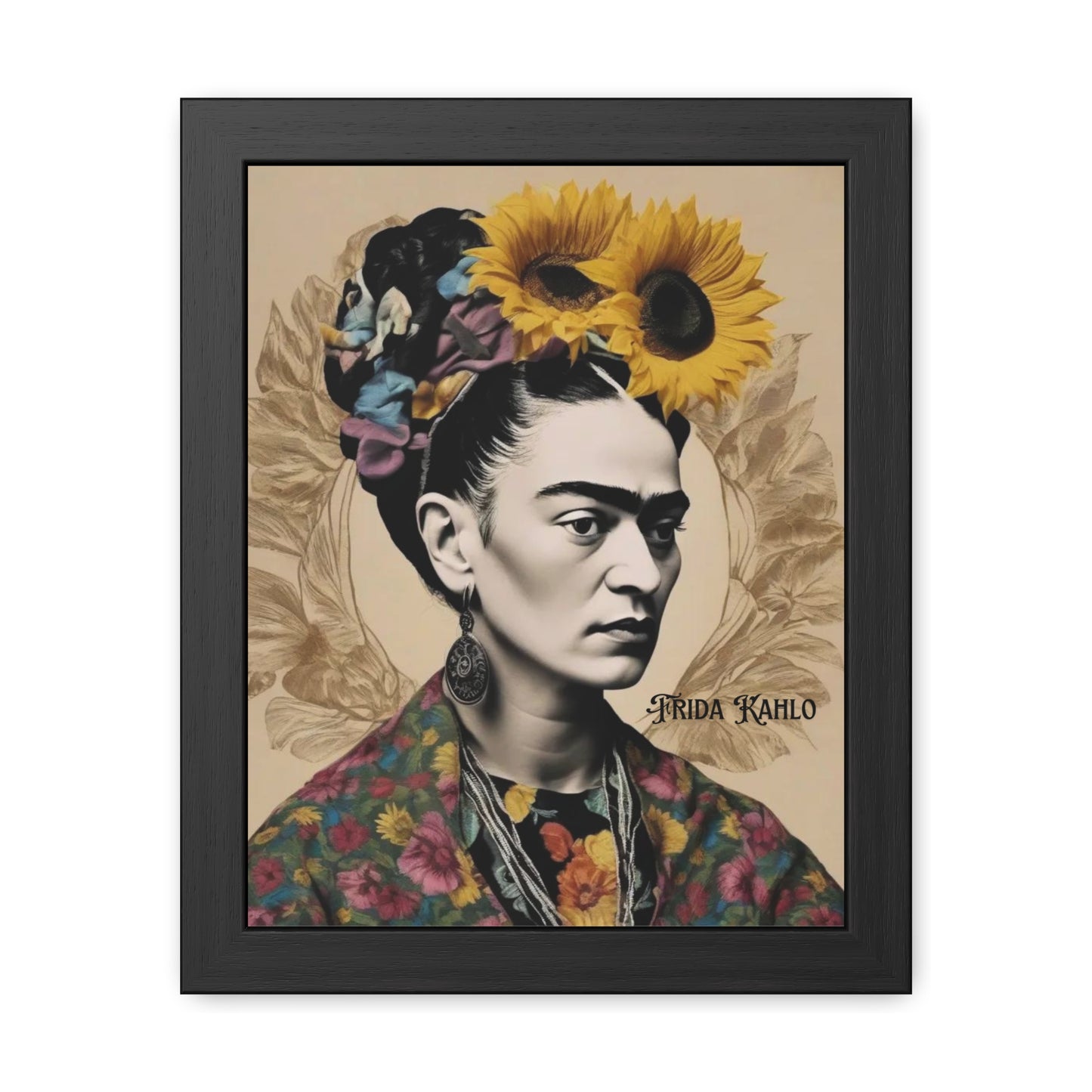 Frida Kahlo Sepia Framed Posters