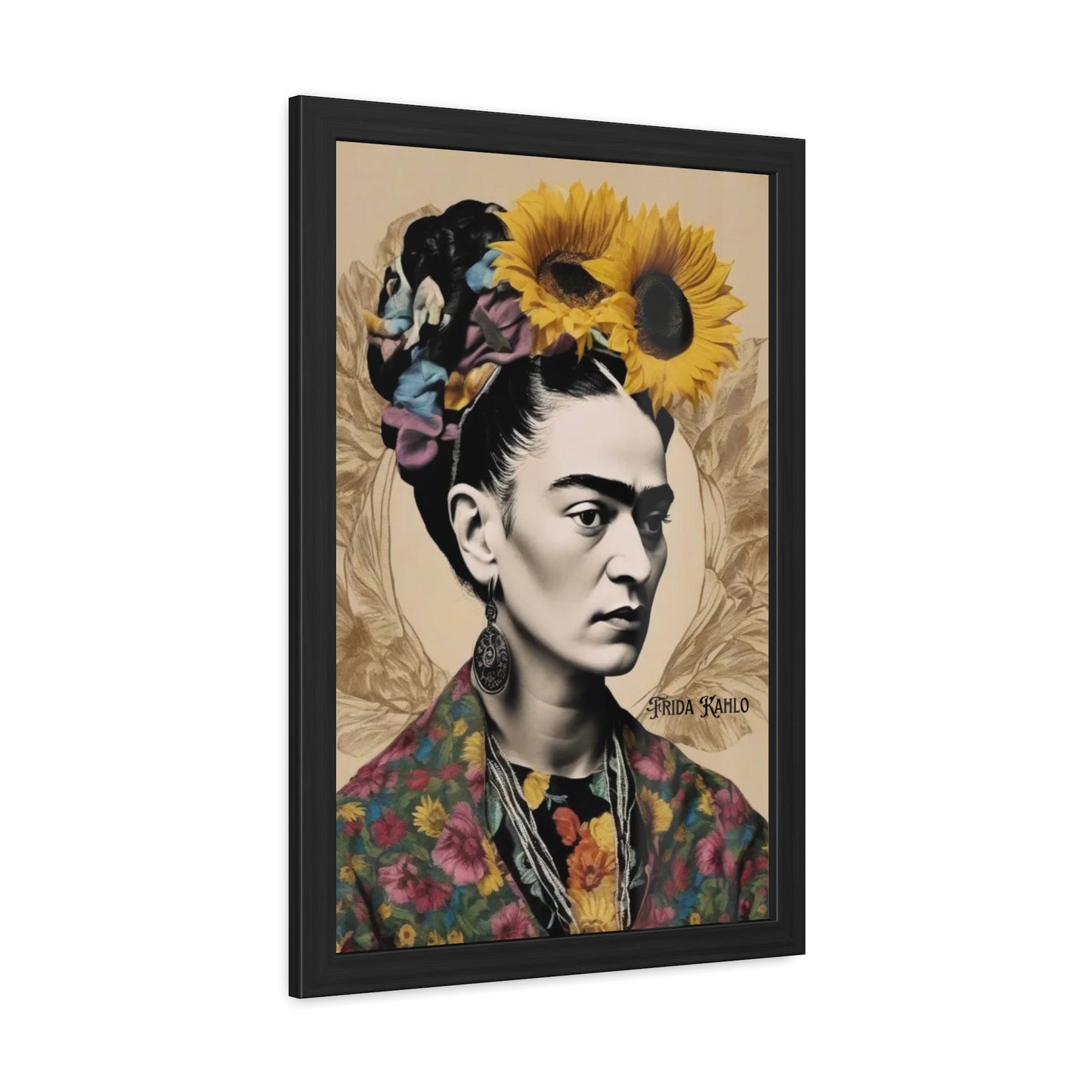 Frida Kahlo Sepia Framed Posters