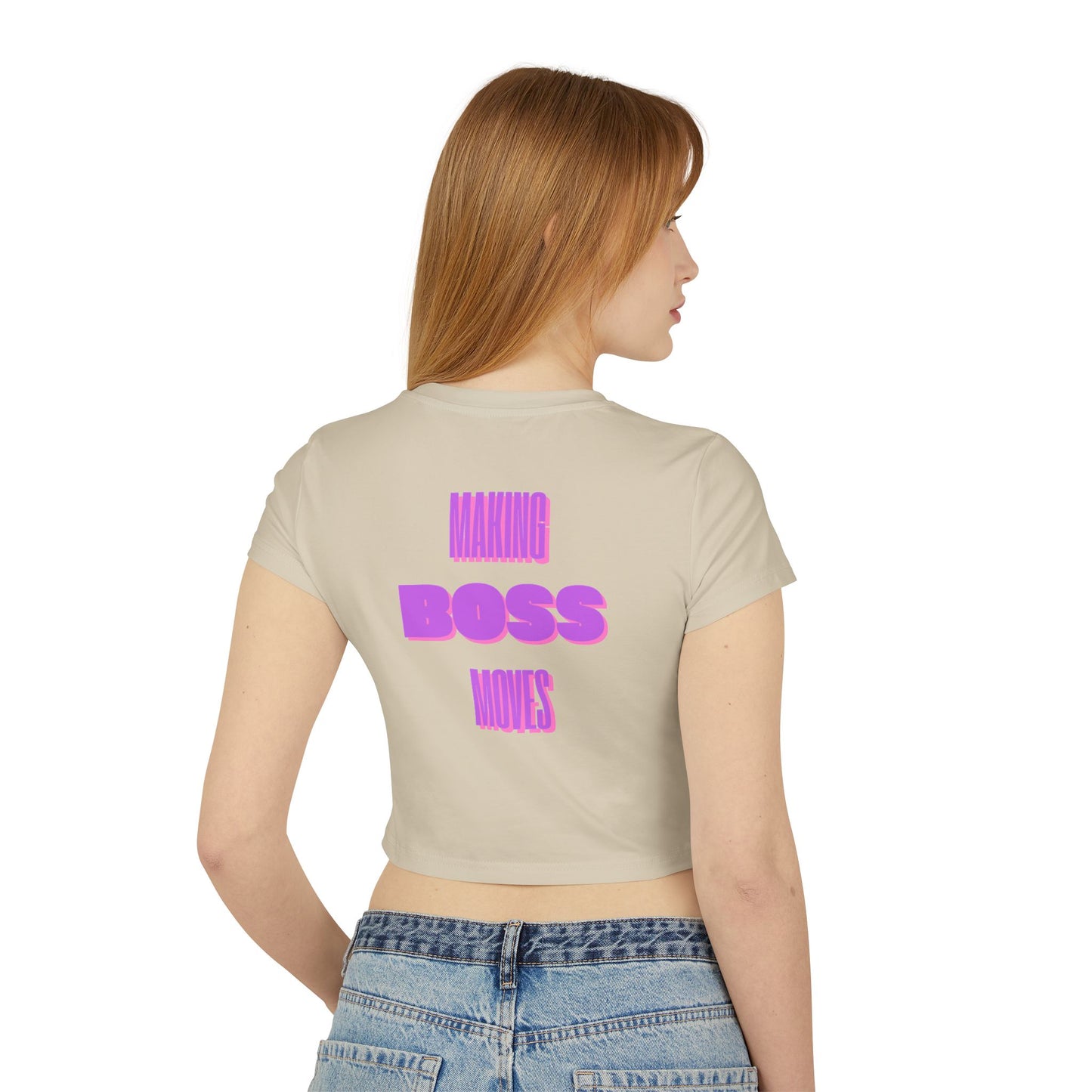 Women's Boss Lady Baby Tee (Purple)