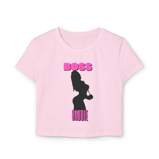 Women's Boss Baddie Sexy Silhouette Baby Tee