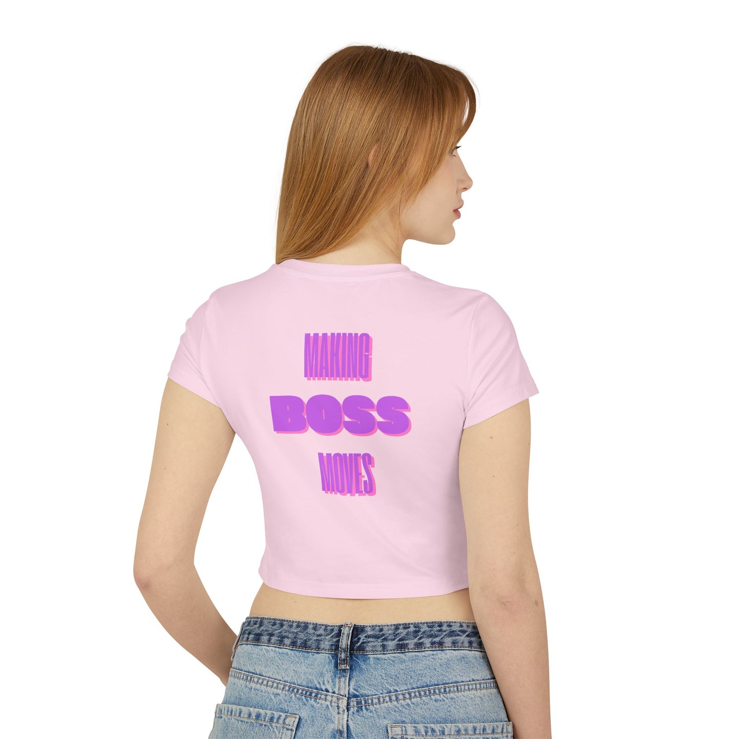 Women's Boss Lady Baby Tee (Purple)