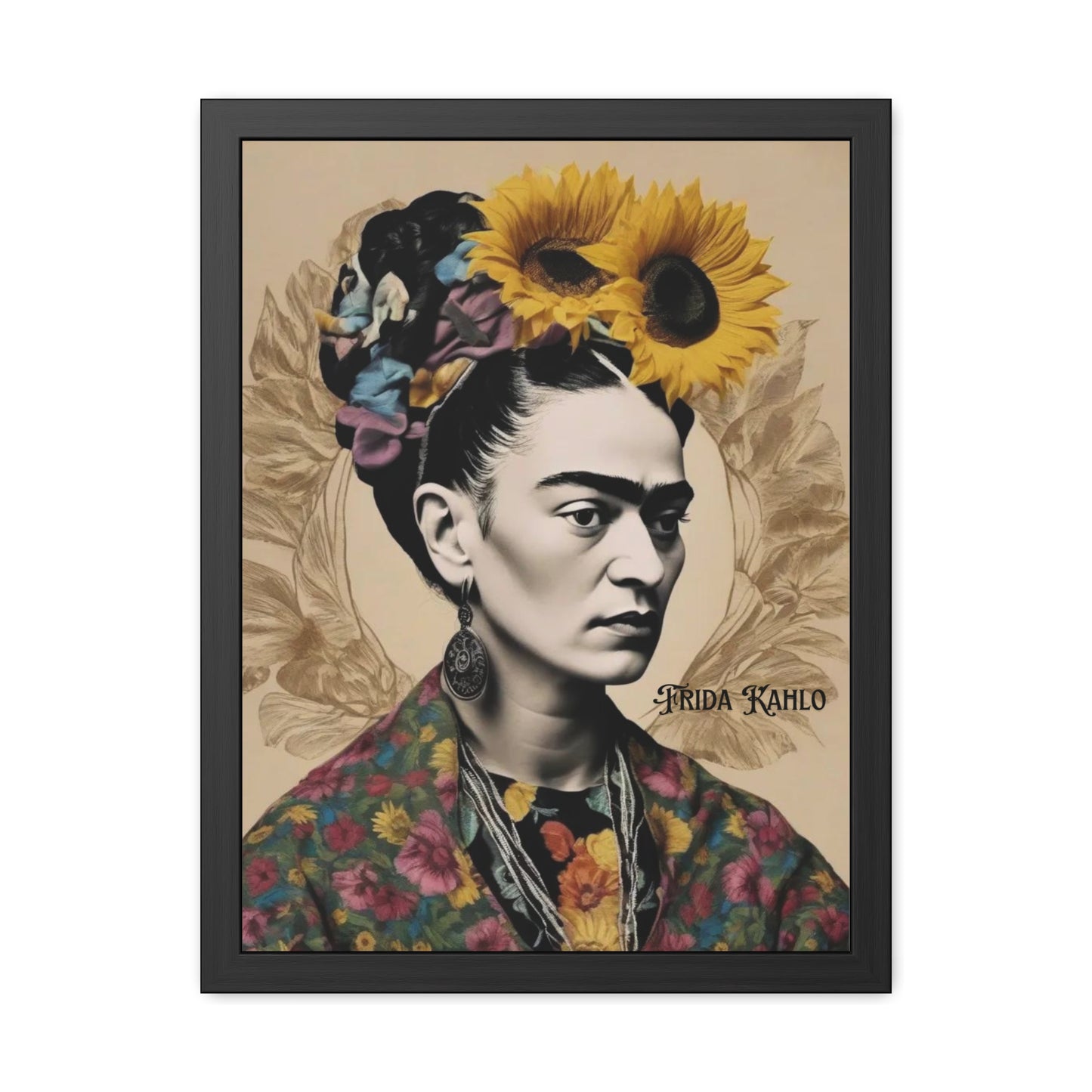 Frida Kahlo Sepia Framed Posters