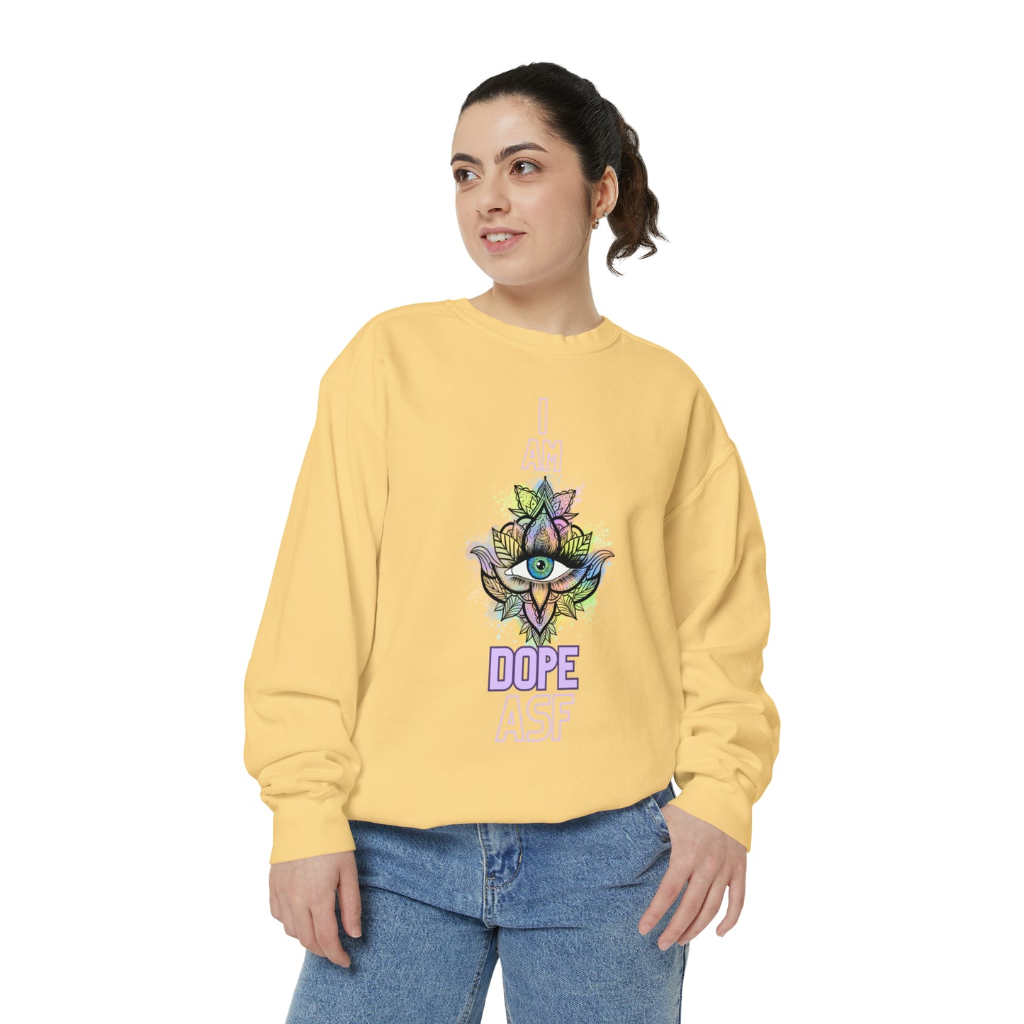 I Am Dope, Affirmation Unisex Garment-Dyed Sweatshirt