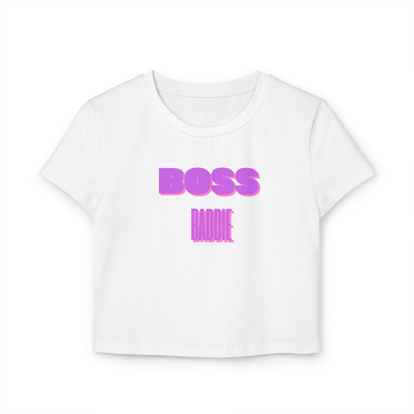 Women's Boss Lady Baby Tee (Purple)