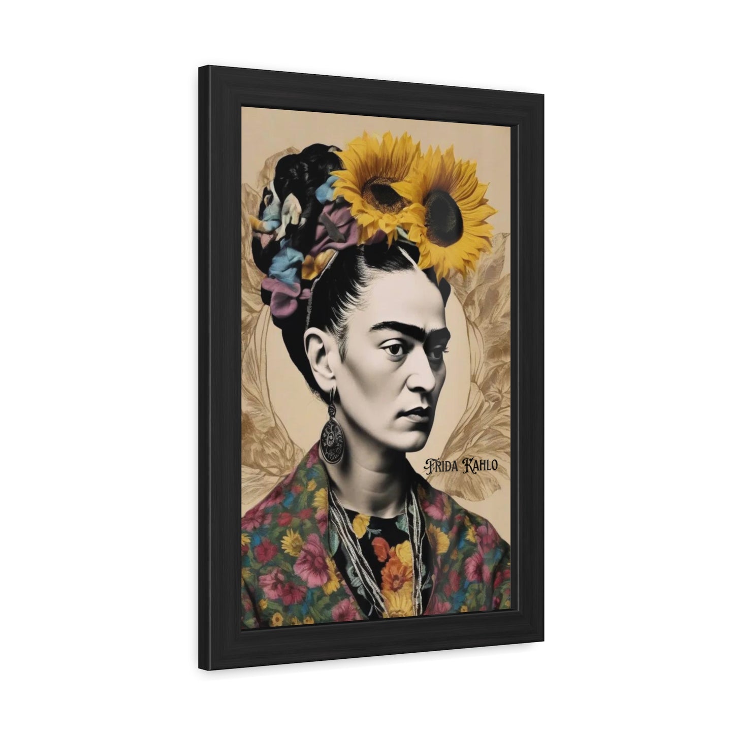 Frida Kahlo Sepia Framed Posters