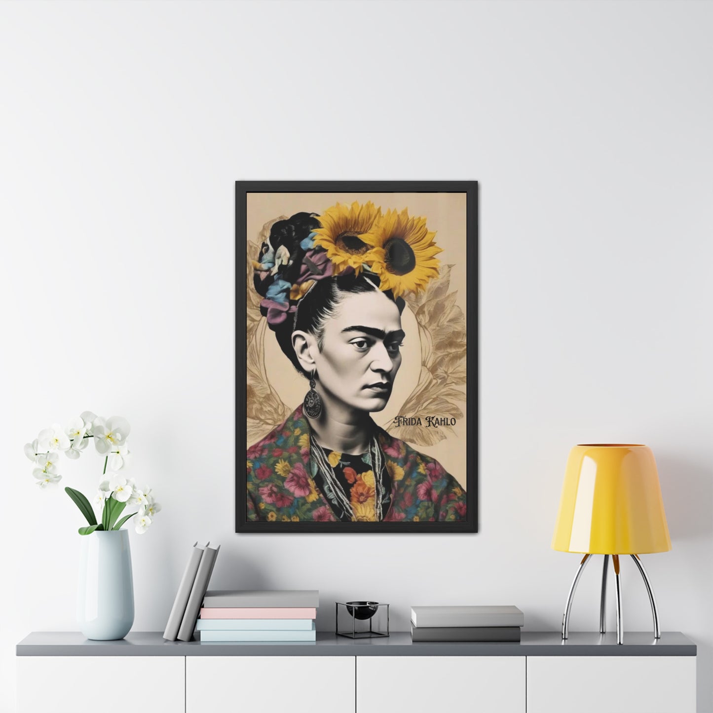 Frida Kahlo Sepia Framed Posters