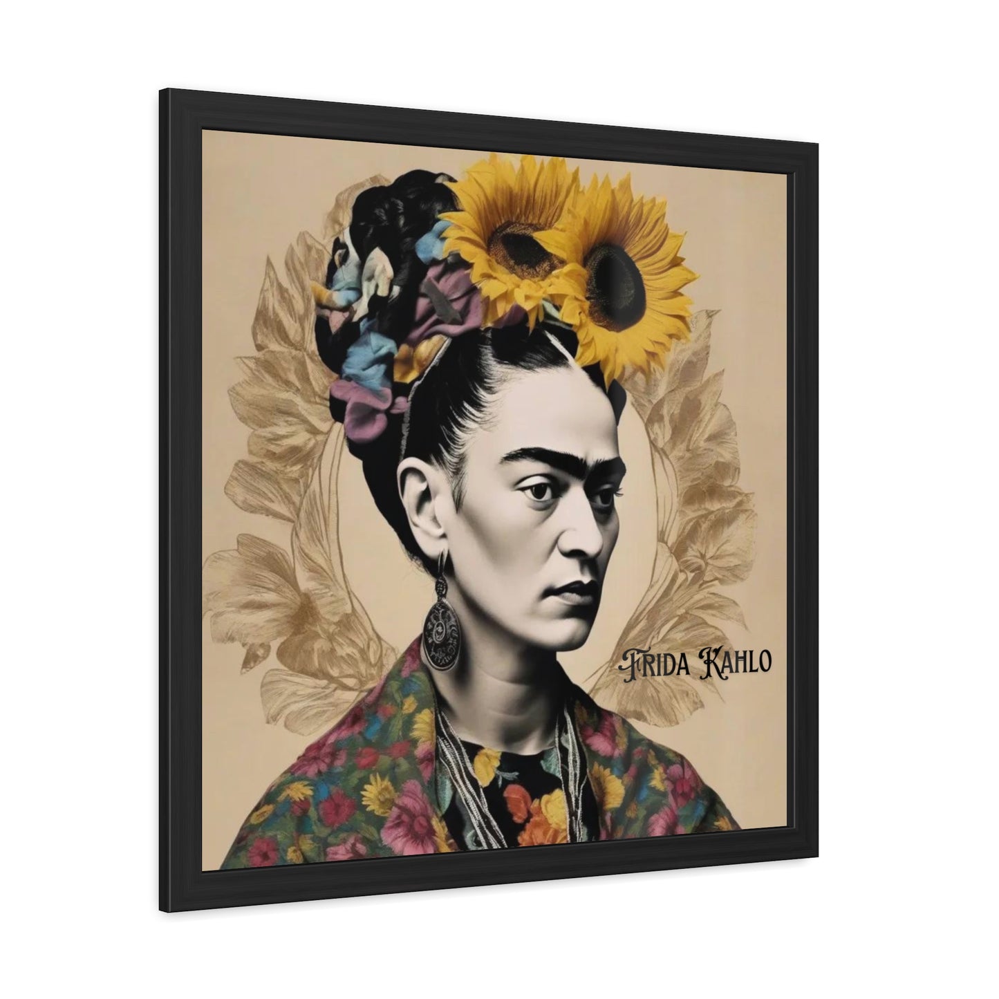 Frida Kahlo Sepia Framed Posters