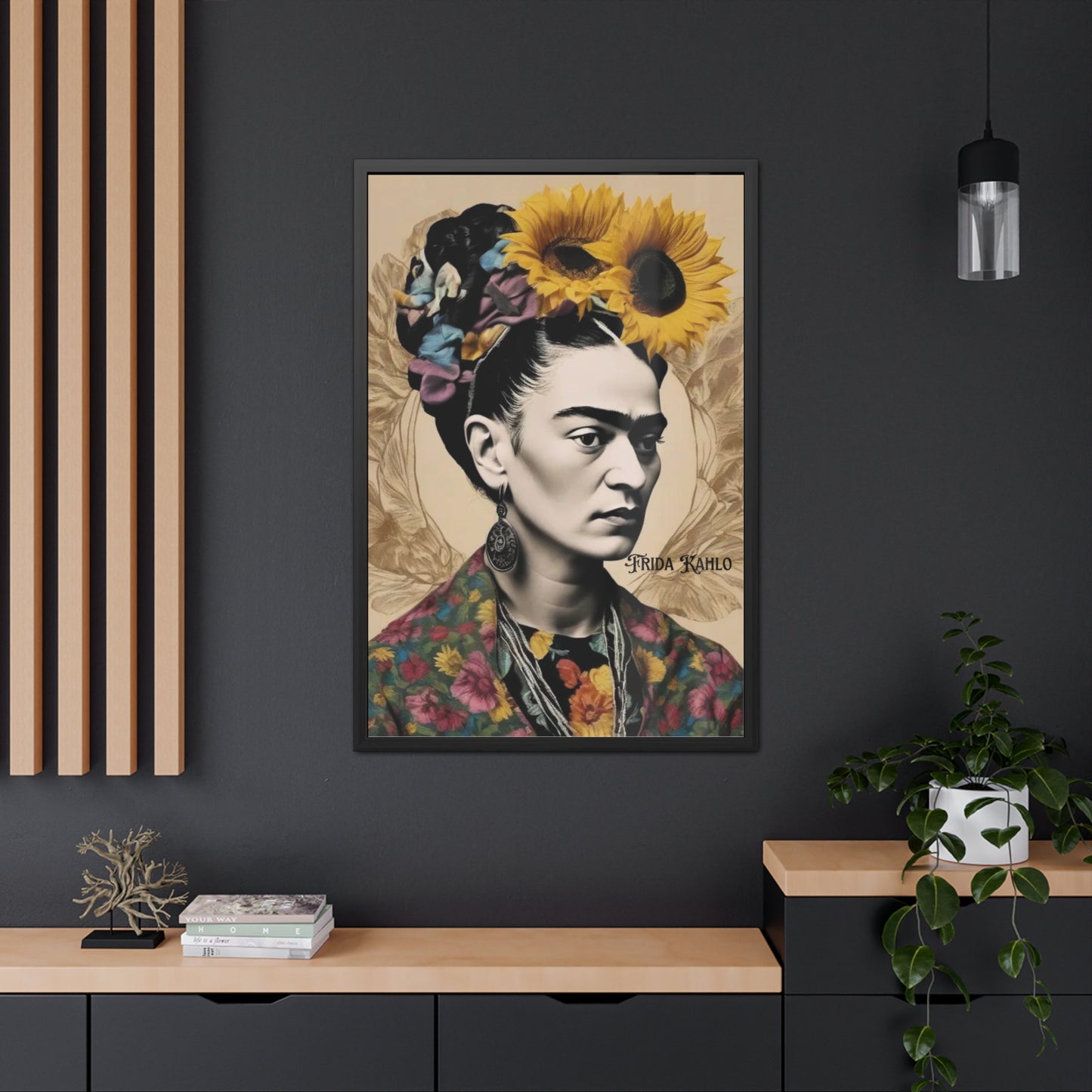 Frida Kahlo Sepia Framed Posters