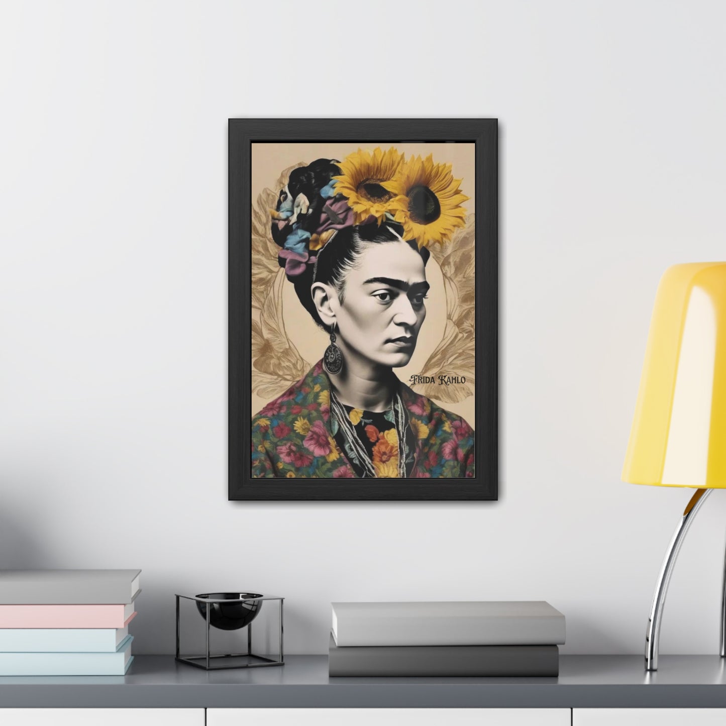 Frida Kahlo Sepia Framed Posters