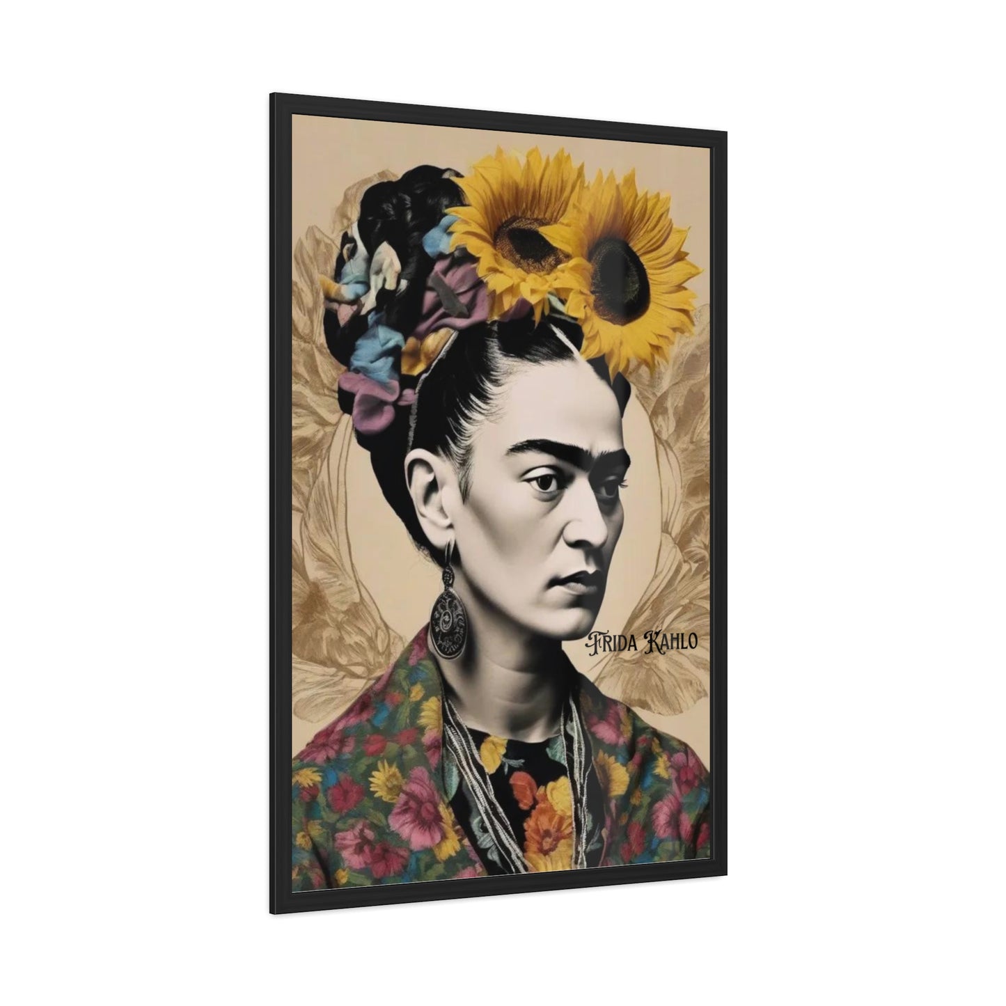 Frida Kahlo Sepia Framed Posters