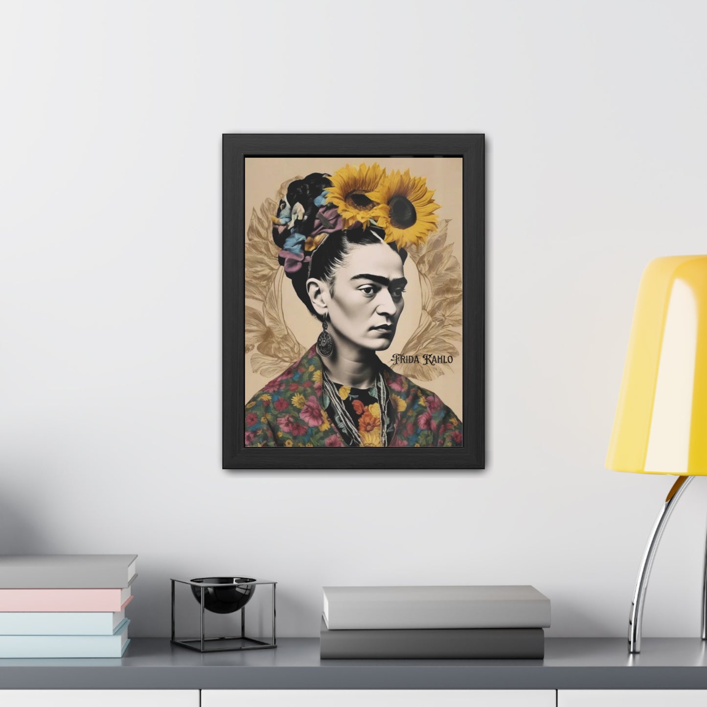 Frida Kahlo Sepia Framed Posters