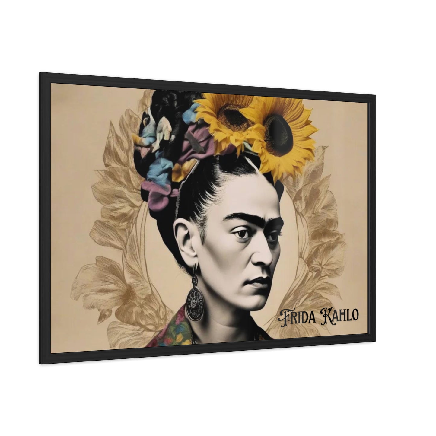 Frida Kahlo Sepia Framed Posters