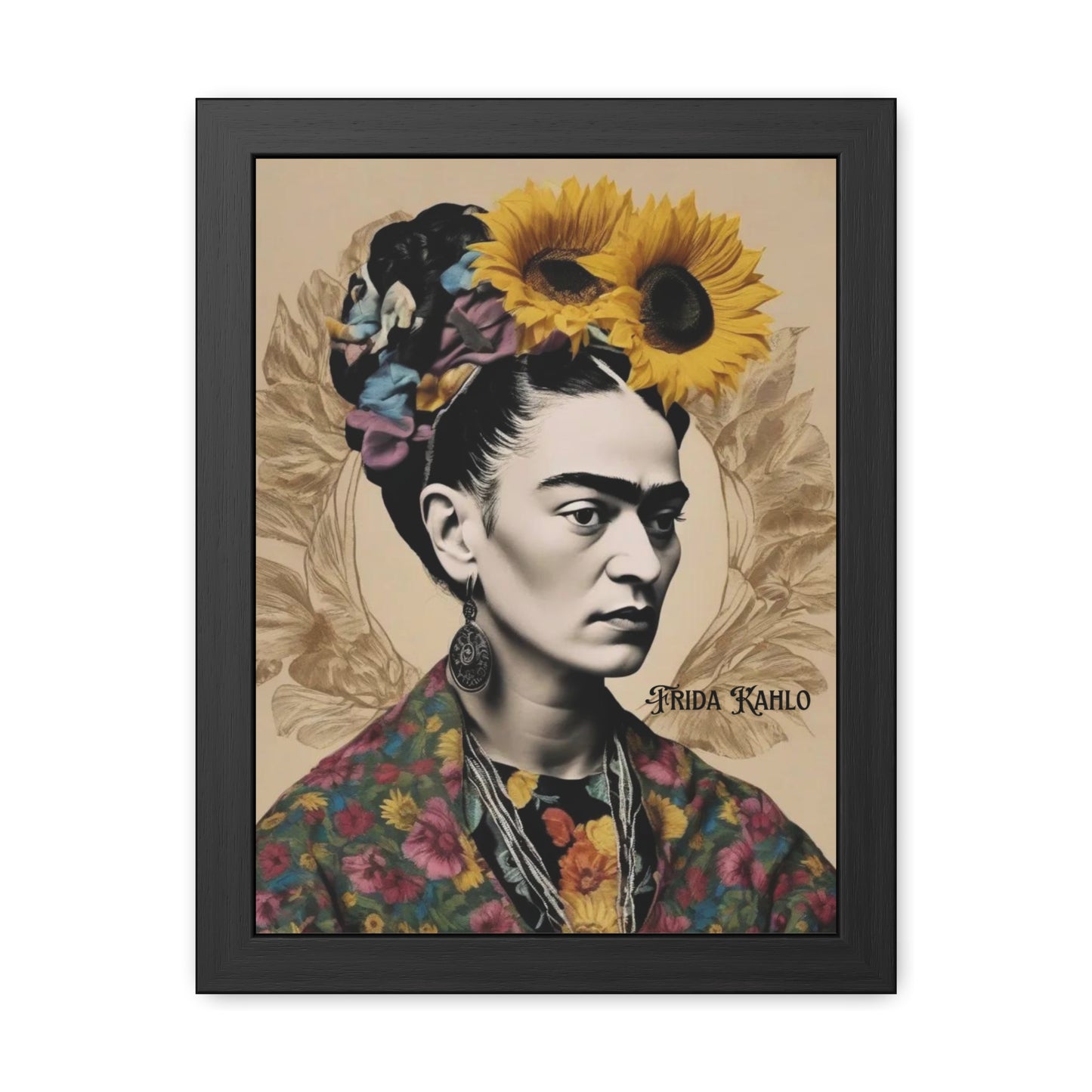 Frida Kahlo Sepia Framed Posters